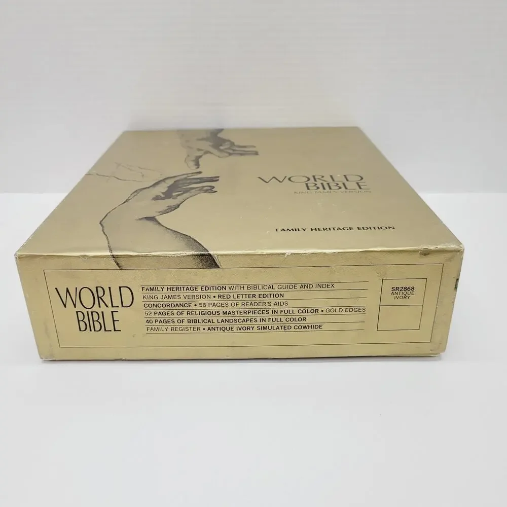 Holy Bible Family Heritage Edition World Publishing Co Images & Record Pages NEW